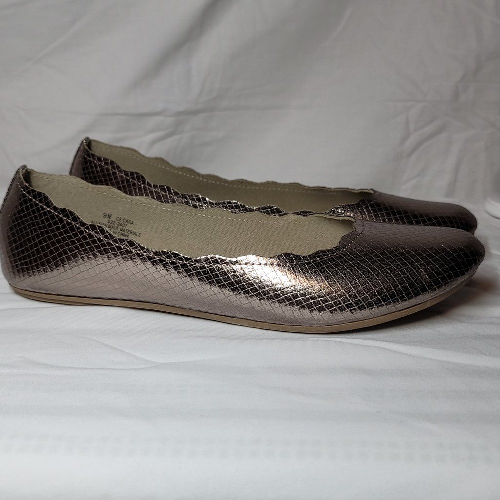 City Streets Size 9 Rose Gold Flats - Picture 4 of 8